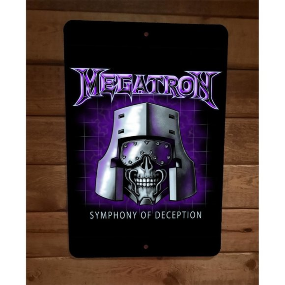 Megatron Symphony of Deception Transformers Deth Parody 8x12 Metal Wall Sign